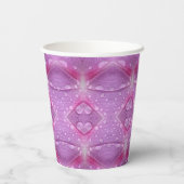 Rosa und Mauve Pappbecher (Rückseite)