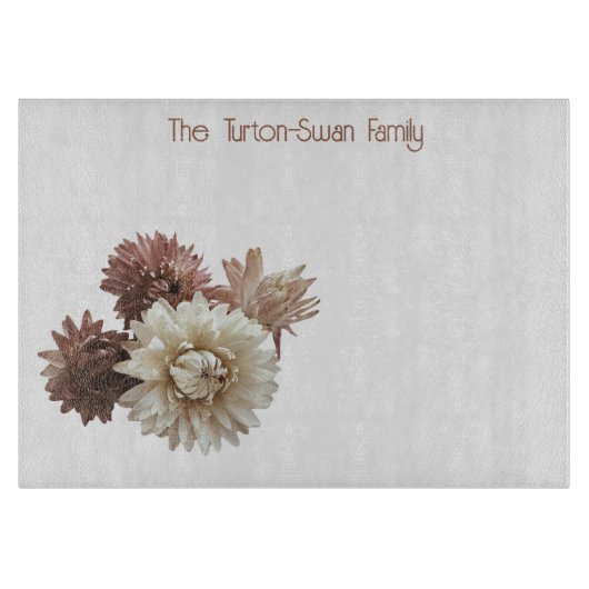 Rosa und Mauve Strawblume Schneidebrett (Vorderseite)