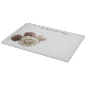 Rosa und Mauve Strawblume Schneidebrett (Ecke)