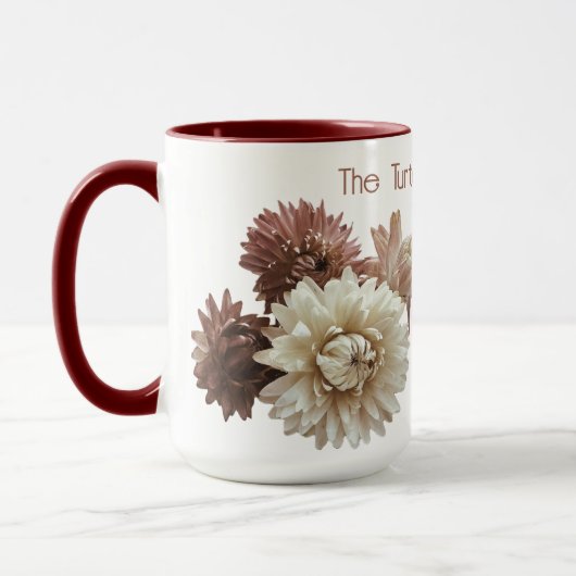 Rosa und Mauve Strawblume Tasse (Links)