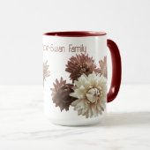 Rosa und Mauve Strawblume Tasse (VorderseiteRechts)