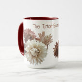 Rosa und Mauve Strawblume Tasse (Vorderseite Links)