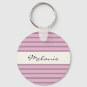 Rosa und Mauve Strive Design Personalisiert Schlüsselanhänger (Vorderseite)