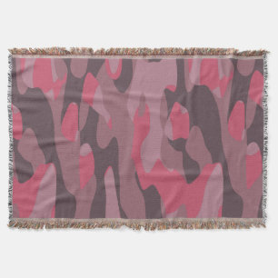 rosa und mauve Tarndruck abstrakt Decke