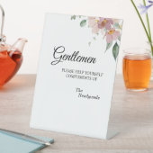 Rosa und Mauve Vintage Blumenbeete Herren Badezimm Sockelschild (In Situ)