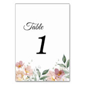 Rosa und Mauve Vintage Tischnummern (Vorderseite)