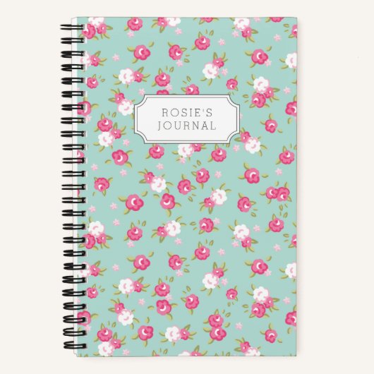 Rosa und Minze Farbe Bläschen Print Notizblock (Vorderseite)