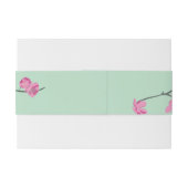 Rosa und Minze Grüne Kirsche Blossom Quinceanera Einladungsbanderole (Rückseitenbeispiel)