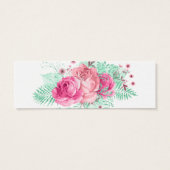 Rosa und Minzfloralhochzeit RSVP (Rückseite)