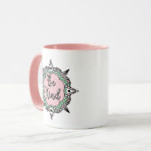 Rosa und Minzgrün sind nett Tasse (Vorderseite Links)