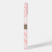 Rosa und Mocha Animal Print Monogram Case-Mate iPhone Hülle (Rückseite / Rechts)