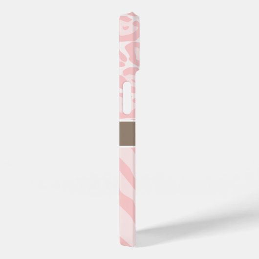 Rosa und Mocha Animal Print Monogram Case-Mate iPhone Hülle (Rückseite / Rechts)