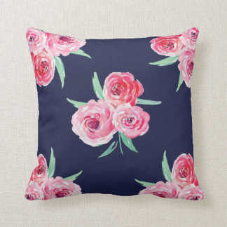 Rosa und narbenblaue Blumenkissen Kissen