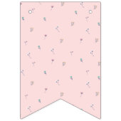 Rosa und Navy-Baby-Dusche Wimpelkette (Erste Fahne)