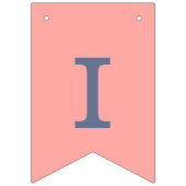 Rosa und Navy-Baby-Dusche Wimpelkette (Dritte Fahne)