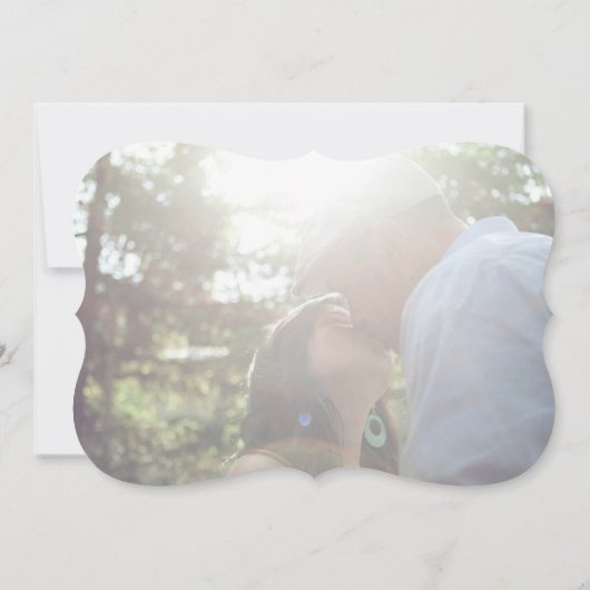 Rosa und Navy Blue Laurels Save the Date Karte (Rückseite)