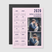 Rosa und Navy Blue Two Foto 2020 Calendar Magnet (Vorne/Hinten)