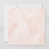 Rosa und Navy Blüten Quinceanera Einladung (Rückseite)