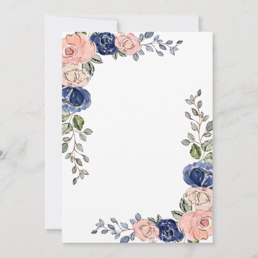 Rosa und Navy| Erste Heilige Kommune Einladung (Rückseite)