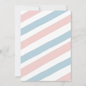 Rosa und navy-Gender-Party Einladung (Rückseite)