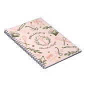 Rosa und Olivenöl Grünes Backen und Kochen Harnsto Notizblock (Rechte Seite)