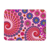 Rosa und orange Abstrakte Kunst Magnet (Horizontal)