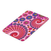 Rosa und orange Abstrakte Kunst Magnet (Linke Seite)
