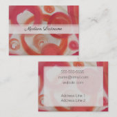 Rosa und orange abstraktes visitenkarte (Vorne/Hinten)