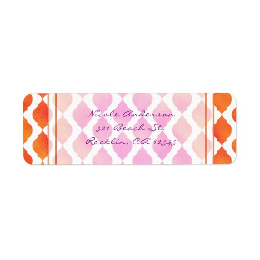 Rosa und orange arabisch marokkanischer Glam Einla (Vorne)