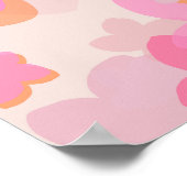 Rosa und orange Blume Collage Poster (Ecke)