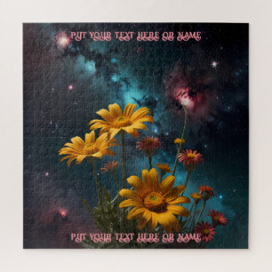 Rosa und orange Blume Galaxie & Universe Ansichten Puzzle