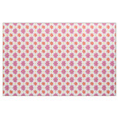 Rosa und orange Blumen, Polka-Punkte auf Stoff (Yard (91,4 cm))