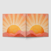 Rosa und Orange Boho Sonnenaufgang Gästebuch (Voll)