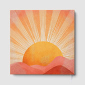 Rosa und Orange Boho Sonnenaufgang Gästebuch (Rückseite)