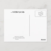 Rosa und orange Daisey Postkarte (Rückseite)