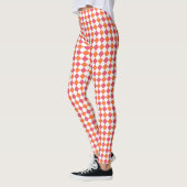 rosa und orange Diamantmuster Leggings (Links)
