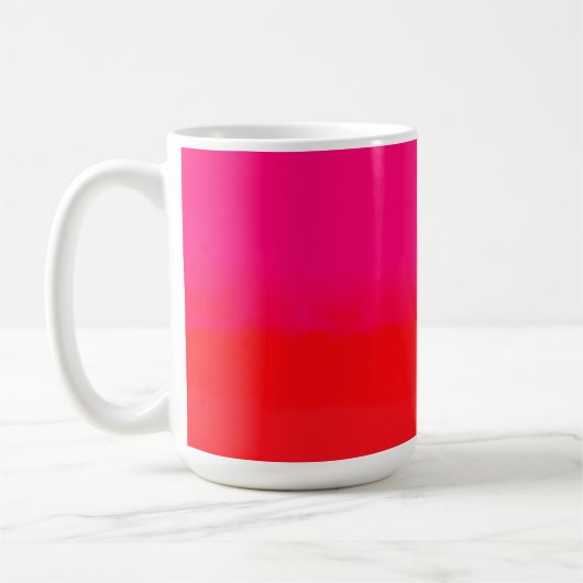 Rosa und Orange Farbverlauf  Kaffeetasse (Links)