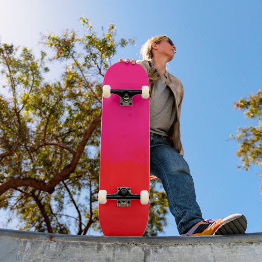 Rosa und Orange Farbverlauf Skateboard (Außenbereich 1)