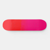 Rosa und Orange Farbverlauf Skateboard (Horizontal)