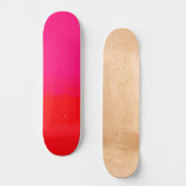 Rosa und Orange Farbverlauf Skateboard (Vorderseite)