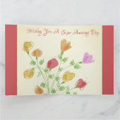 Rosa und orange Felle Karte (Innenseite)