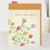 Rosa und orange Felle Karte (Rückseite)