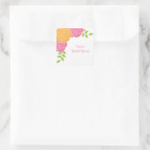 Rosa und orange florale Aufkleber (Tasche)
