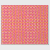 Rosa und orange geometrisches Muster Geschenkpapier (Flach)