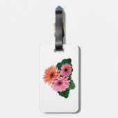 Rosa und Orange Gerbera Daisies Gepäckanhänger (Rückseite vertikal)