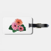 Rosa und Orange Gerbera Daisies Gepäckanhänger (Rückseite horizontal)