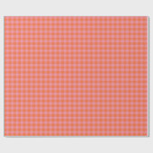 Rosa und Orange Gingham Fette Farbige Karo Gitterm Geschenkpapier (Flach)