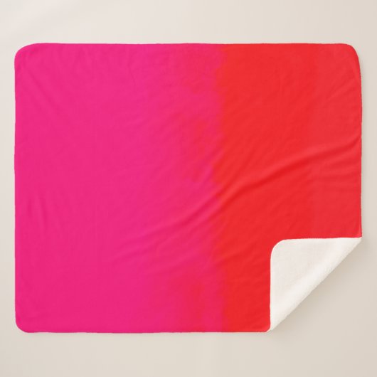 Rosa und orange glänzende Farbe Sherpadecke (Vorderseite (Horizontal))