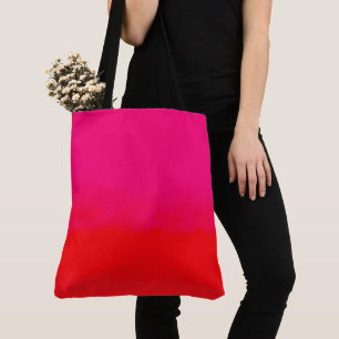 Rosa und orange glänzende Farbe Tasche