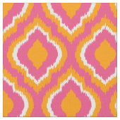 Rosa und Orange Ikat marokkanisch Stoff (Nahaufnahme)